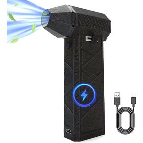 منفضة هواء كهربائية قوية من كوموكس - سرعة عالية 170000 دورة في الدقيقة، مستويات تدفق هواء قابلة للتعديل، تحل محل منفاخ الهواء المضغوط الذي يمكن إعادة شحنه لتنظيف لوحات مفاتيح الكمبيوتر، والاستخدام الخارجي، والسيارات، والمنزل in Kuwait