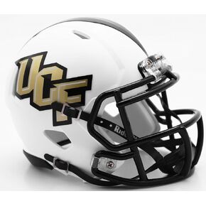NCAA Central Florida Golden Knights Helmet Mini SpeedHelmet Replica Mini Speed Style Matte White, Team Colors, One Size
