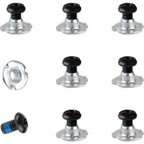 PEUTIER 16pcs Snowboard Binding Screw Set, M4x7.5mm Snowboard Binding Hardware Metal Snowboard Fixing/Mounting Screws for Snow Board Bindings Ski Accessories