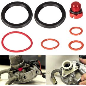 6.6L Duramax Fuel Filter Primer Rebuild Seal Kit Viton O-Rings Billet Bleeder Screw For 2001-2013 6.6L Chevy Duramax Fuel Filter Primer
