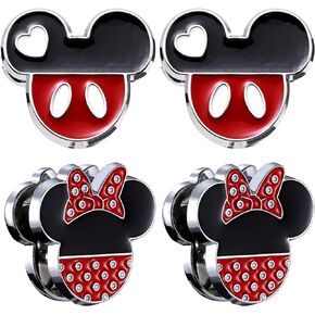 Pangpai Cute Car Hooks 4 Pcs, Rhinestones Car Organizer Interior Accessories, Car Dashboard Decorations Hook for Grocery Bags Umbrellas Handbag Purse