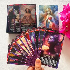 Angel's Wisdom Oracle Cards Deck, Oracle Cards for Beginners, Angel Number Affirmation Cards, Oracle Deck Used for Your Path to Divine Guidance