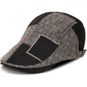 M MOACC Newsboy Cap for Men Cotton Buckle Adjustable Beret Hat Cabbie Gatsby Hats Driving Flat Caps