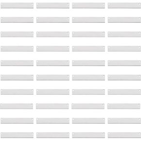 ABBECIAO 1/4" x 1 1/2" Rectangle Stamping Blanks for Metal Stamping and Jewelry Making 0.06 Inch Thick w/Two Holes Pack of 25