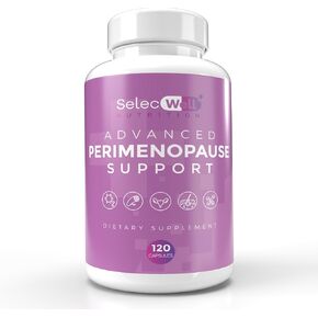 SelecWell Advanced Perimenopause Support Supplement for Women | Supports Hormonal Balance | Provides Menopause Relief, Hot Flash & Night Sweats Relief | Clinically Proven Ingredients | 120 Capsules