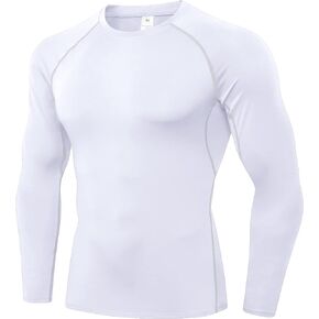 LEICHR 1 or 3 Pack Men's Compression Shirt Long Sleeve Athletic GMY Baselayer Top Workout Running Undershirts