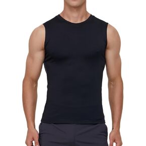 Men's Tank Top Compression Shirts Athletic Workout Sleeveless Shirts Fit Slimming Body Shaper Vests Shapewear