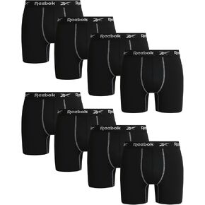 Reebok Men's Underwear - Performance Boxer Briefs (8 Pack)