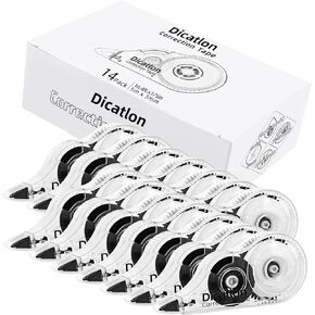 Dicatlon 12-Count pack Quick Dry White Out Correction Tape Tear Resistant Liquid Paper Whiteout Pen Shaped Applicator Highly Suitable Students Office Workers Home Easy to Use Enhance Work Efficiency