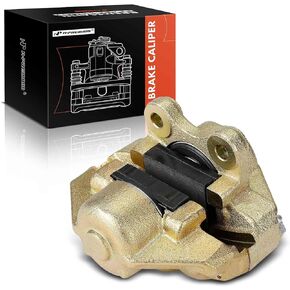A-Premium Disc Brake Caliper Assembly Without Bracket Compatible with Volkswagen Beetle 1967-1979, Super Beetle 1971-1979, Fastback 1966-1971, Karmann Ghia 1967-1974, Squareback 1966-1971 - Front Side