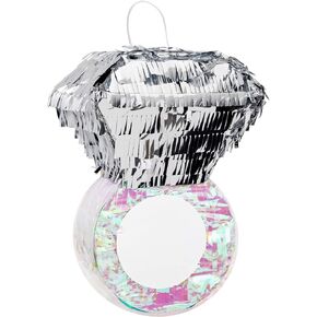 Juvale Diamond Ring Pinata for Bridal Shower Centerpieces, Engagement Decorations, Bachelorette Party Supplies (7.2 x 7.1 x 11.0 In)