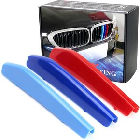 iJDMTOY Exact Fit ///M-Colored Grille Insert Trims Compatible With 2017-2020 BMW G30/G31 5 Series 520i 530i 540i 550i etc w/Standard 9-Beam Kidney Grille
