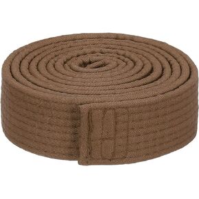 PATIKIL Judo Colored Ranking Belt 1.5" x7.2Ft 2.2m, Polyester Martial Arts Judo Karate Belt for Coach Teaching Practice, Brown