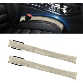 Uisky AA قطعتان من حشو فجوة مقعد السيارة العالمي لسيارات الدفع الرباعي والشاحنات وأداة السيارة المخملية الذهبية لملء الفجوة بين المقعد ووحدة التحكم في مقعد السيارة الأساسي وملحقات السيارة الداخلية (بيج) in Kuwait