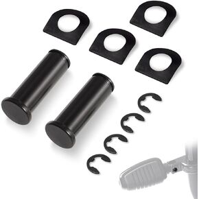 FOVPLUE Footpeg Mounting Pins Kit, Clevis pin+Spring washer+Retaining ring for Harley Models w/male mount-style Rider/Passenger footpegs,for CVO Dyna Touring Softail Sportster ect.,BLACK