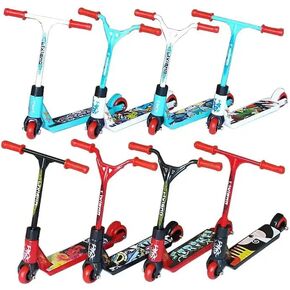 SquarezhenBo 1Pc Red Random Finger Scooter Mini Two Wheel Finger Toys Finger Board Accessories Skateboard Finger Toy for Party Favors Finger Training Finger Toy Skateboards Finger Bikes