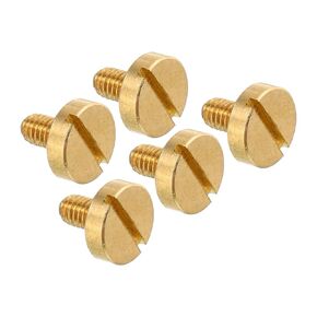 PATIKIL M5x15mm Knurled Thumb Screws, 15 Pack Flat Tip Brass Bolts Grip Knobs Fasteners with Straight Shoulders for Lighting Furniture Electronic Mechanical