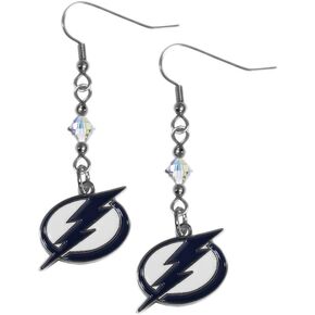 Siskiyou NHL unisex-adult Crystal Dangle Earrings