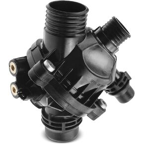 A-Premium Thermostat Housing Assembly Compatible with BMW E60 525i 528i 530i 535i, E90 323i 328i 330i 335i, E82 E92, X3 07-11, Z4 06-16, 3.0L, Replace for 11537549476, 11537544788