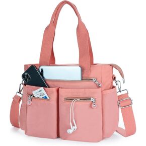 CALUOMATT Tote Bag for Women Canvas Tote Bags Handbags for Women Crossbody Bag with Multiple Pockets