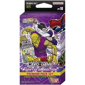 BANDAI NAMCO Entertainment Dragon Ball Super Trading Card Game Fighter's Ambition Premium Pack Set PP10 [4 Booster Packs + 2 Exclusive Promo Cards]