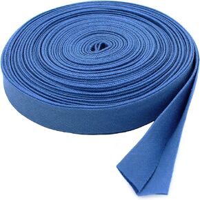 Double-fold Bias Tape 1/2" Wide ~ Poly Cotton (5 Yards, Blue)
