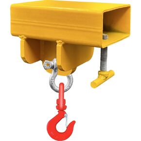 AUXHDK Forklift Lifting Hook Attachment, 5500lbs Capacity Hook Forklift Lifting Hoist, Heavy Duty Single Forklift Mobile Crane with Swivel Hook and Large T-Screws, Fork Lifting Hook Device Accessories