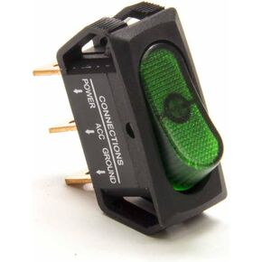 Keep It Clean 126060 مفتاح هزاز مضيء أخضر 25 أمبير/12 فولت 4 in Kuwait