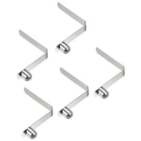 PATIKIL 12x9.5mm كاياك مجداف الطقات، 5 حزمة القطب زر ضغط الربيع كليب الصلب الصلب زر قفل أنبوب دبوس واحد للتخييم المظلة خيمة القطب