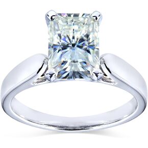 Kobelli Radiant-cut Moissanite Solitaire Engagement Ring 1 4/5 CTW 14k White Gold