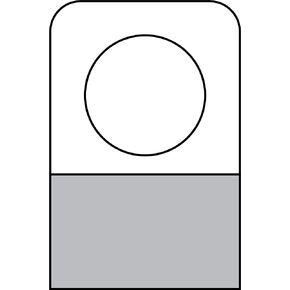 1-1/4" X 7/8" Round Hole Adhesive Hang Tabs 1000/Pack