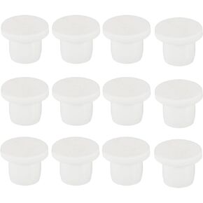 MECCANIXITY Silicone Rubber Hole Plug Soft Flexible Stopper for 11-12mm Hole White 12 Pieces