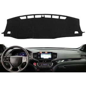 Fcovergurus Dash Cover Mat Custom Fit for Honda Passport 2019-2024/Honda Pilot 2016-2022/Ridgeline 2017-2024, Dashboard Cover Cap Pad Carpet Protector (Black) F140