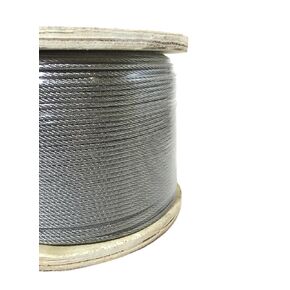 1/8" 7x7 Stainless Steel Cable Type 316 Marine Grade 500ft Reel