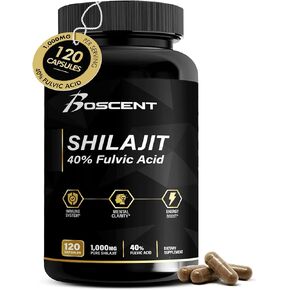 Shilajit Supplement 1,000mg│Shilajit Extract with 40% Fulvic Acid and 58+ Trace Minerals│Shilajit Capsules are Better Than shilajit Resin for Immune Support │Third Party Lab Tested, Made in The USA