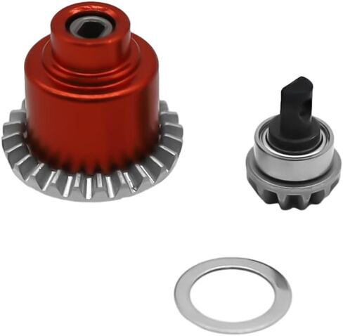 RCGOFOLLOW RC Car Gear Box,Metal Gear Box Set Part for 1/24 FMS FCX24 Crawler RC Upgrade Part Red in Saudi Arabia