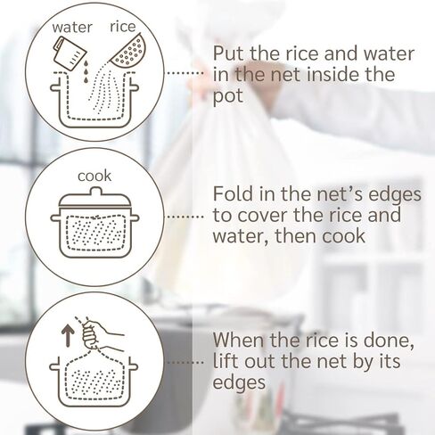 Rice Net Sushi Rice Cooking Net Rice Cooker Polyester Napkin Reusable Made in Japan (L Size (40"x40")) in Saudi Arabia