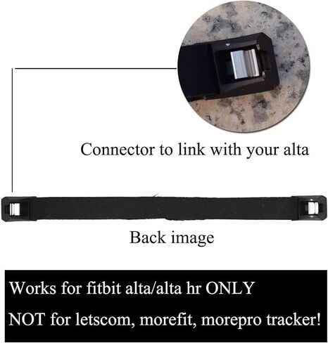 بديل ملحق متوافق لسوار الكاحل Fitbit Alta/Alta HR، حزام الكاحل لـ Fitbit Alta/Alta HR (أسود) in Kuwait