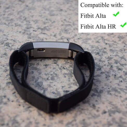بديل ملحق متوافق لسوار الكاحل Fitbit Alta/Alta HR، حزام الكاحل لـ Fitbit Alta/Alta HR (أسود) in Kuwait