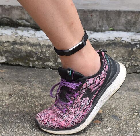 بديل ملحق متوافق لسوار الكاحل Fitbit Alta/Alta HR، حزام الكاحل لـ Fitbit Alta/Alta HR (أسود) in Kuwait