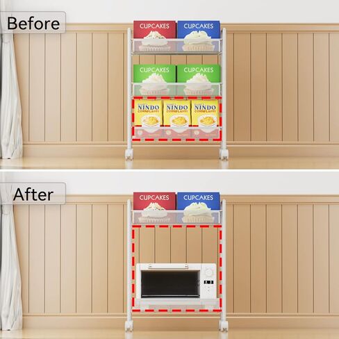 JANE EYRE 5-Tier Rolling Utility Storage Rack Cart on Wheels, Trolley Craft cart, Multi-Purpose Organizer Shelf, Black in Kuwait