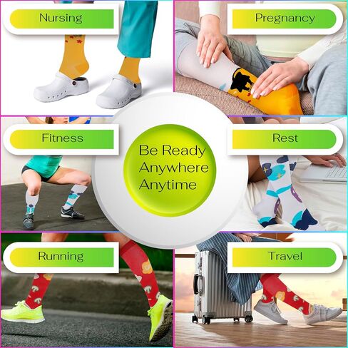 High Preformance - 3 Pairs Unisex Compression Socks, Plus Size Compression Socks Wide Calf - Compression Socks for Women 20-30 mmhg Knee High Wide Calf Compression Socks for Men in Saudi Arabia