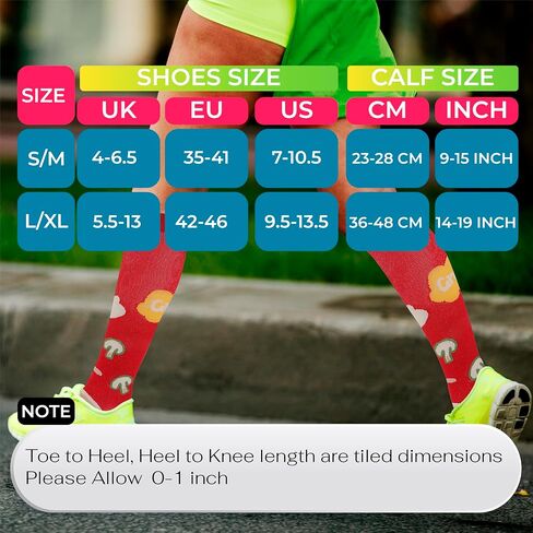 High Preformance - 3 Pairs Unisex Compression Socks, Plus Size Compression Socks Wide Calf - Compression Socks for Women 20-30 mmhg Knee High Wide Calf Compression Socks for Men in Saudi Arabia