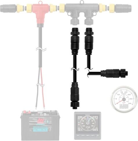 كابل إسقاط GaiRen NMEA 2000، معالجة كابلات إسقاط 0.5 متر شبكة NEMA 2K لـ Lowrance Simrad Garmin in Kuwait