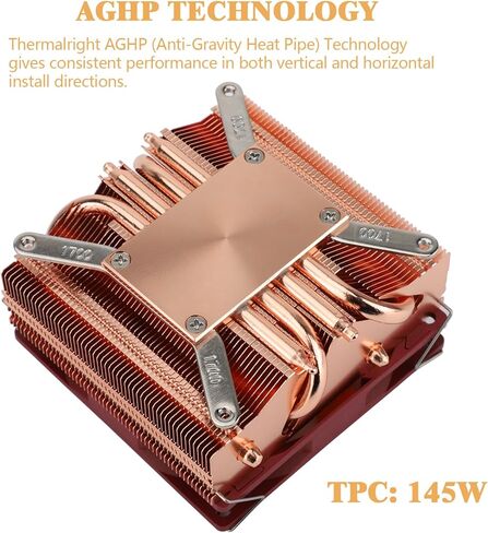 Thermalright AXP90-X53 Black Low Profile CPU Air Cooler, 53mm Height, TL-9015B Slim PWM Fan ITX CPU Heatsink Cooler, AGHP Technology, for AMD AM4 AM5/Intel 1700/1150/1151/1200/17XX(Black) in Saudi Arabia