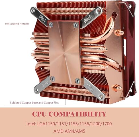 Thermalright AXP90-X53 Black Low Profile CPU Air Cooler, 53mm Height, TL-9015B Slim PWM Fan ITX CPU Heatsink Cooler, AGHP Technology, for AMD AM4 AM5/Intel 1700/1150/1151/1200/17XX(Black) in Saudi Arabia