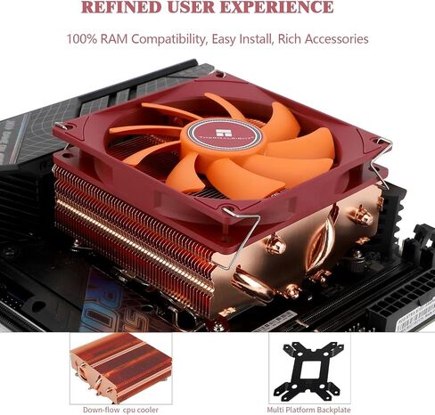 Thermalright AXP90-X53 Black Low Profile CPU Air Cooler, 53mm Height, TL-9015B Slim PWM Fan ITX CPU Heatsink Cooler, AGHP Technology, for AMD AM4 AM5/Intel 1700/1150/1151/1200/17XX(Black) in Saudi Arabia