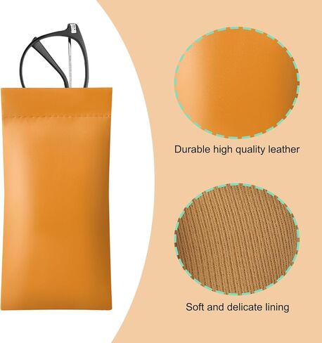 Mabor 4 Pcs Soft Glasses Case,Eye Glasses Case Automatically Close,Store Various Small Items for Traveling,Soft Leather Sunglasses Bag,Glasses Case Soft Sunglasses Pouch Soft Eyeglass Cases for Women in Saudi Arabia