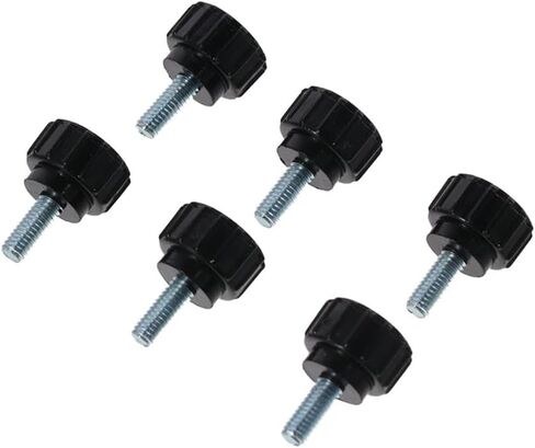 10Pack Carbon Steel Threaded Knurled Thumbscrew,M4*10 Knurled Handle Bolts,Screw on Knobs Grips in Saudi Arabia