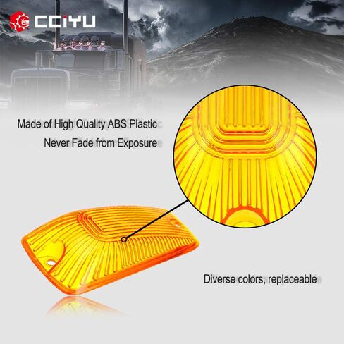 cciyu Cab Marker Light 5x Amber Top Roof Running Light Cab Clearance Marker Cover Lens Cab Marker Assembly for 1988-2000 For Chevy GMC in Saudi Arabia